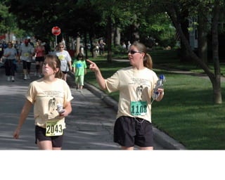 Finishing cont. dow run walk