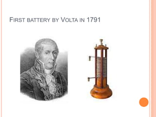 FIRST BATTERY BY VOLTA IN 1791
 