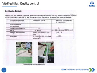 Vitrified tiles Quality control
12
 