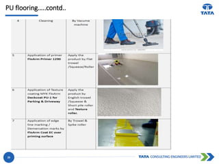 PU flooring…..contd..
20
 