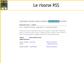 Le risorse RSS 