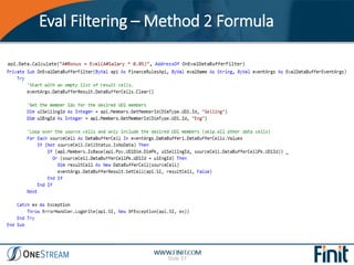 Eval Filtering – Method 2 Formula
Slide 37
 