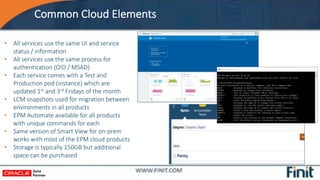 Finit - Breaking Through the Cloud: An Overview of Oracle EPM Cloud | PDF