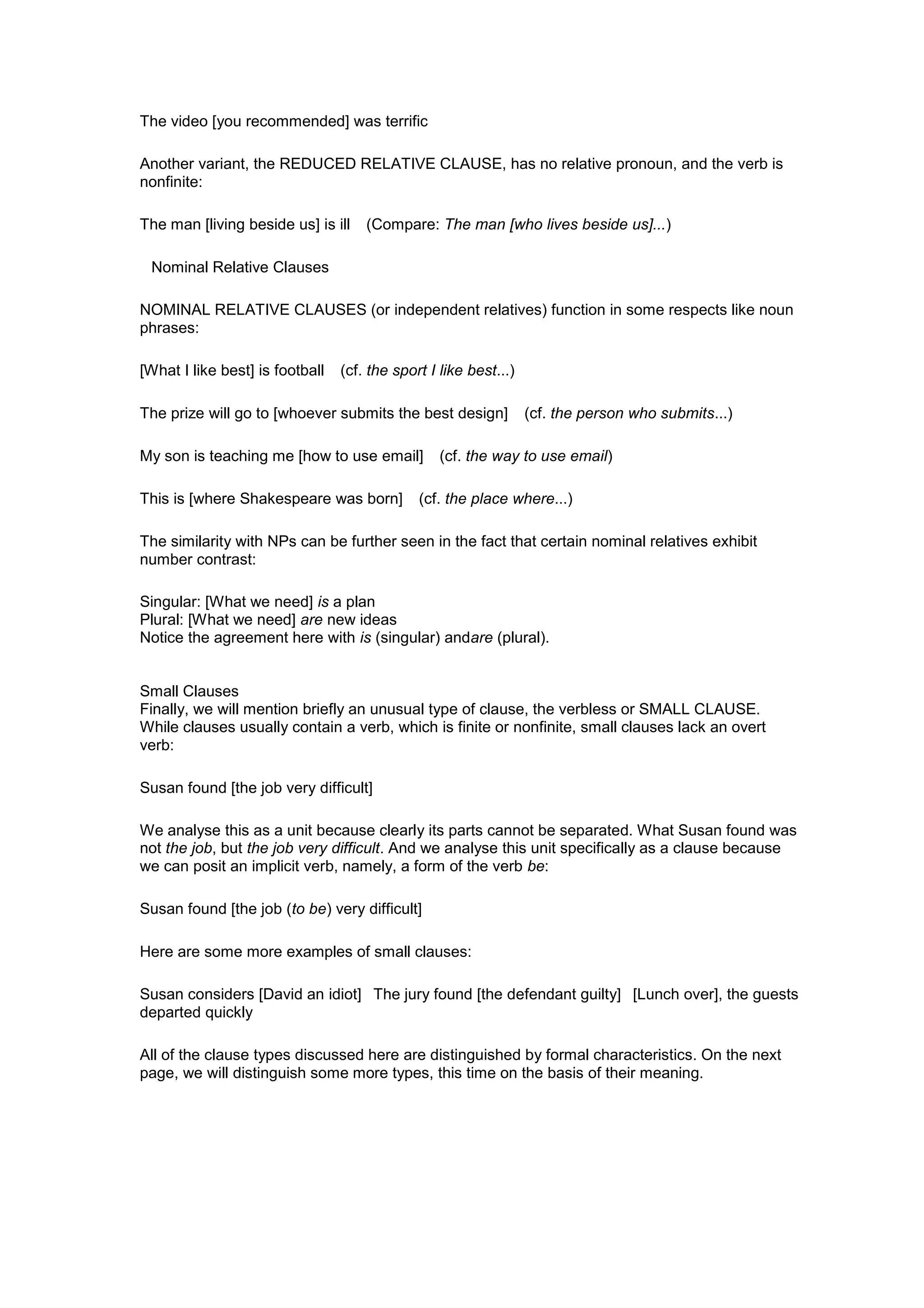 Finite and nonfinite clauses