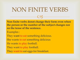 finite and non finite verbs
