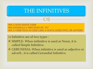 finite and non finite verbs