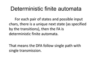 Finite automata | PPTX