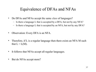 Finite automata examples | PPT