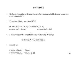 Finite automata examples | PPT