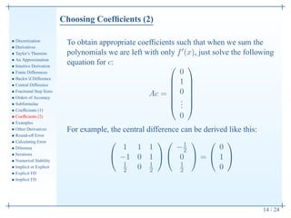The Finite Difference Method - March 30th, 2012 | PDF