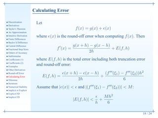 The Finite Difference Method - March 30th, 2012 | PDF