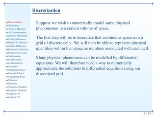 The Finite Difference Method - March 30th, 2012 | PDF