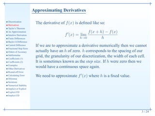 The Finite Difference Method - March 30th, 2012 | PDF