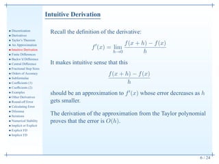 The Finite Difference Method - March 30th, 2012 | PDF