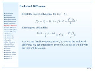 The Finite Difference Method - March 30th, 2012 | PDF