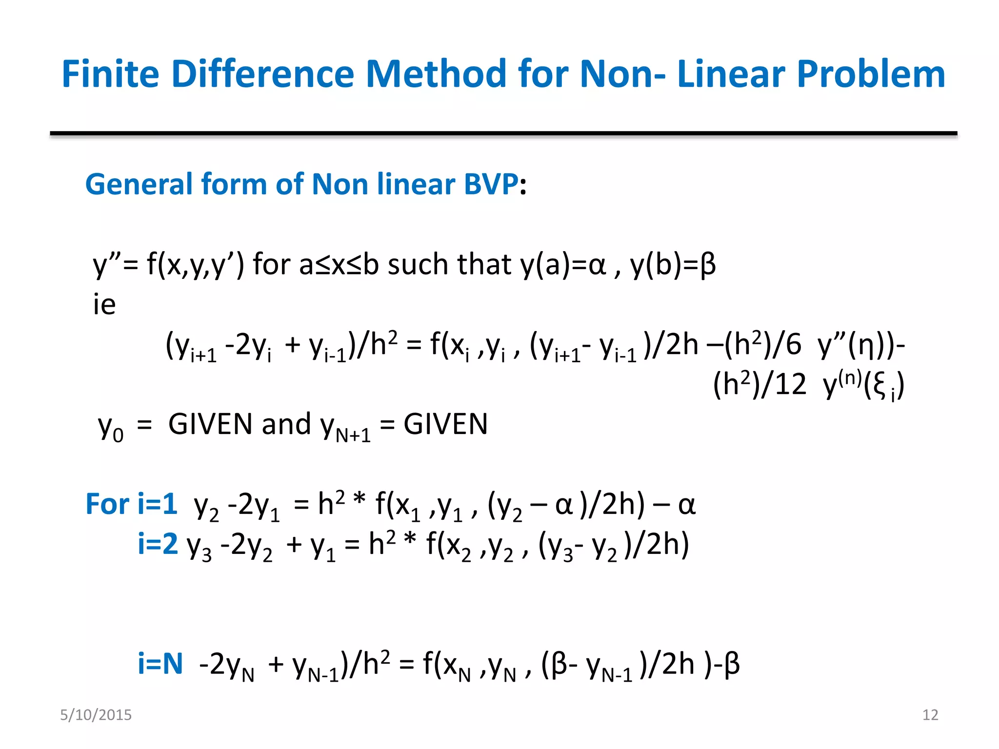 Finite difference method | PPTX