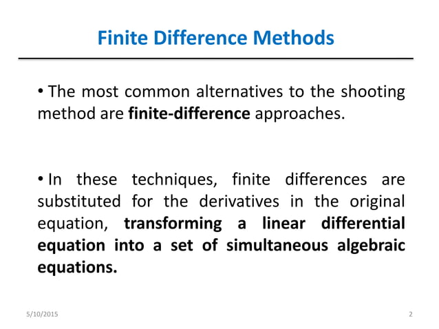 Finite difference method | PPTX