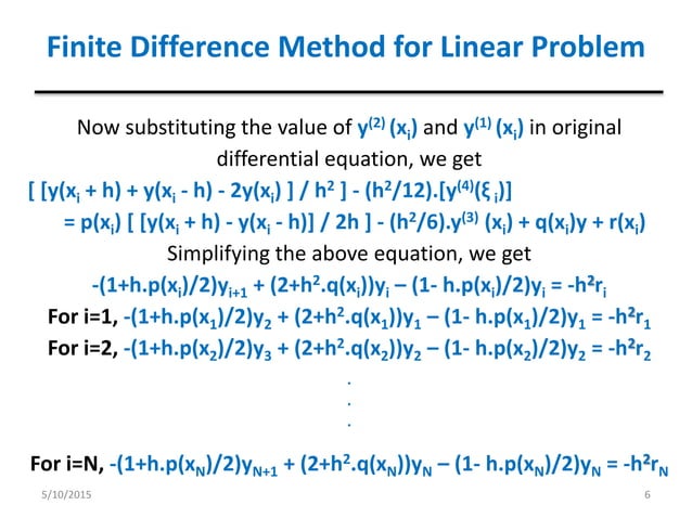 Finite difference method | PPT