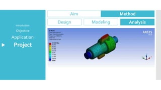 Project
Application
Objective
Introduction
Aim Method
Design Modeling Analysis
 