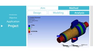 Project
Application
Objective
Introduction
Aim Method
Design Modeling Analysis
 