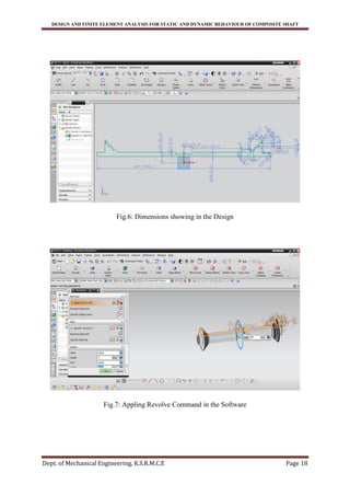 Design and Finite element analysis for static and dynamic behaviour of ...