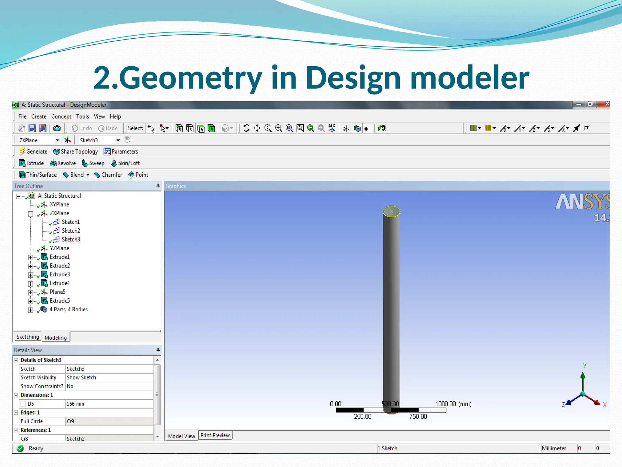 2.Geometry in Design modeler
 