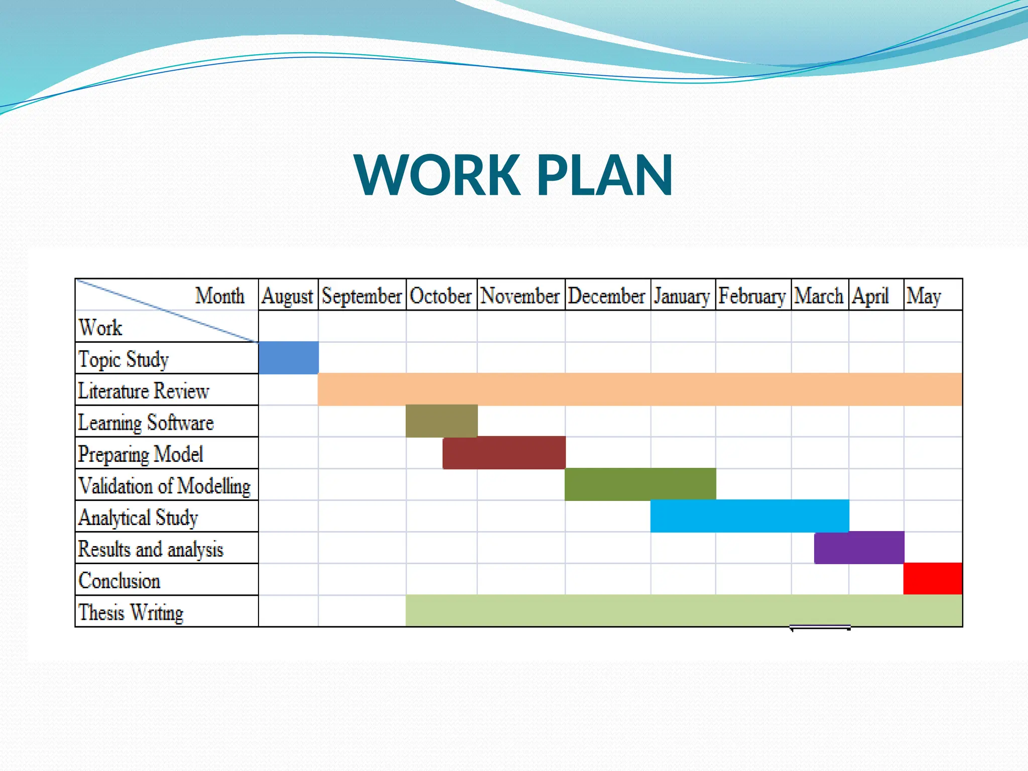WORK PLAN
 