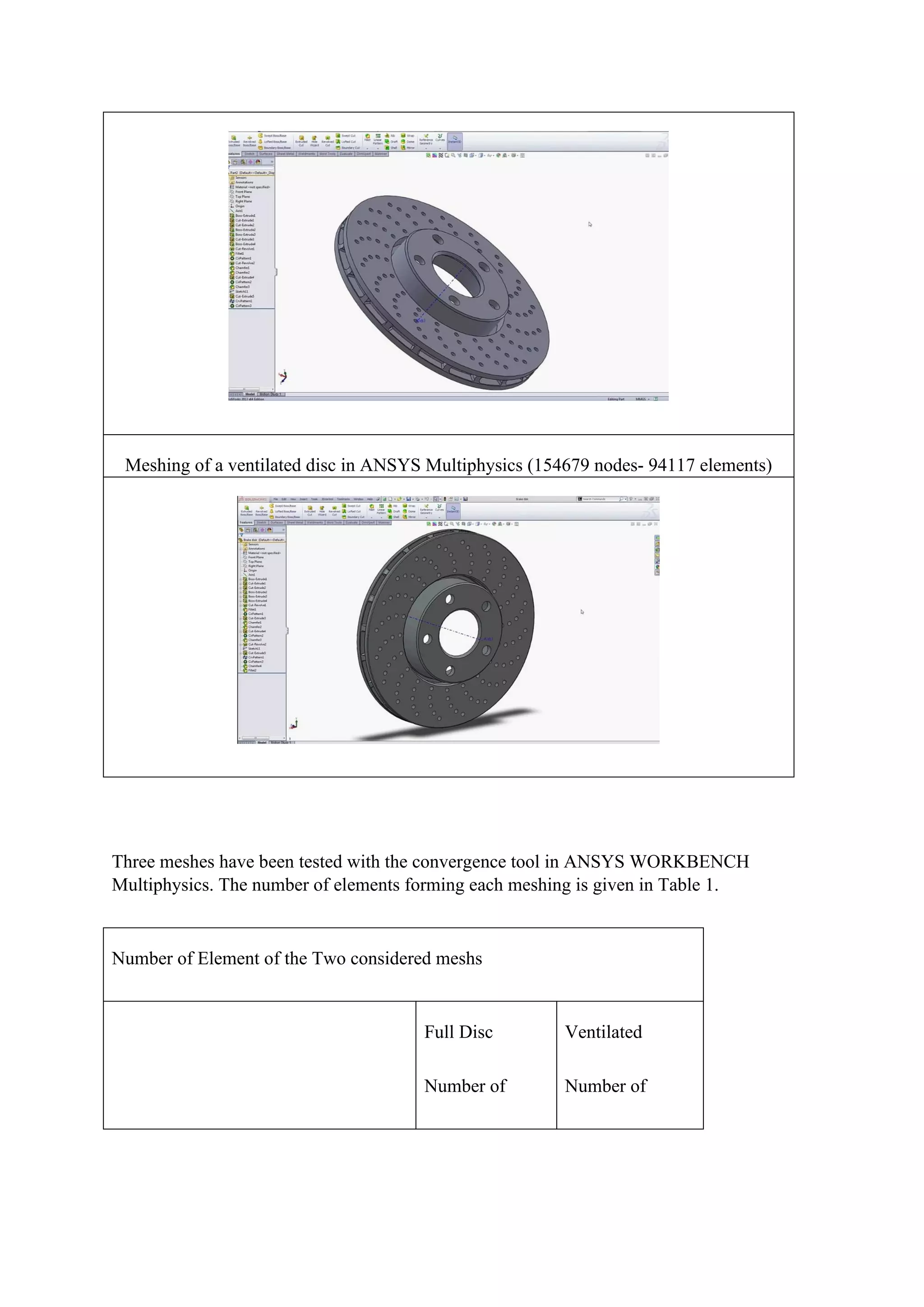 Finite element analysis of disc brake using ansys workbench software | PDF