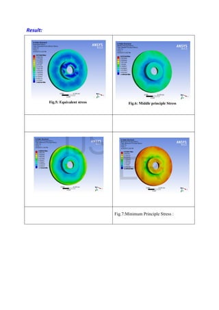 Finite element analysis of disc brake using ansys workbench software | PDF
