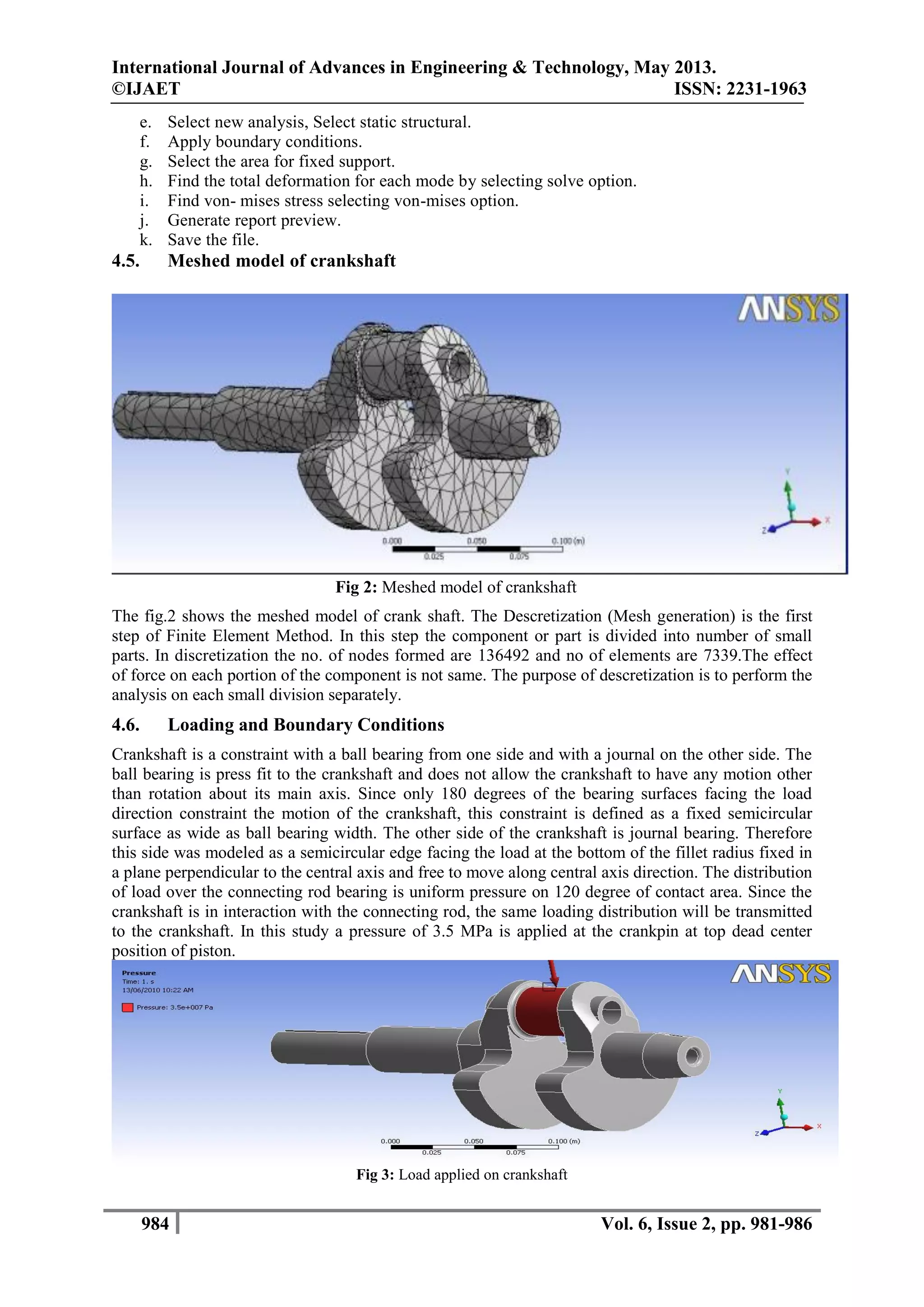Finite element analysis of single cylinder engine | PDF