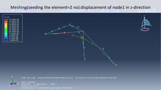 Finite element analysis of space truss by abaqus | PPTX