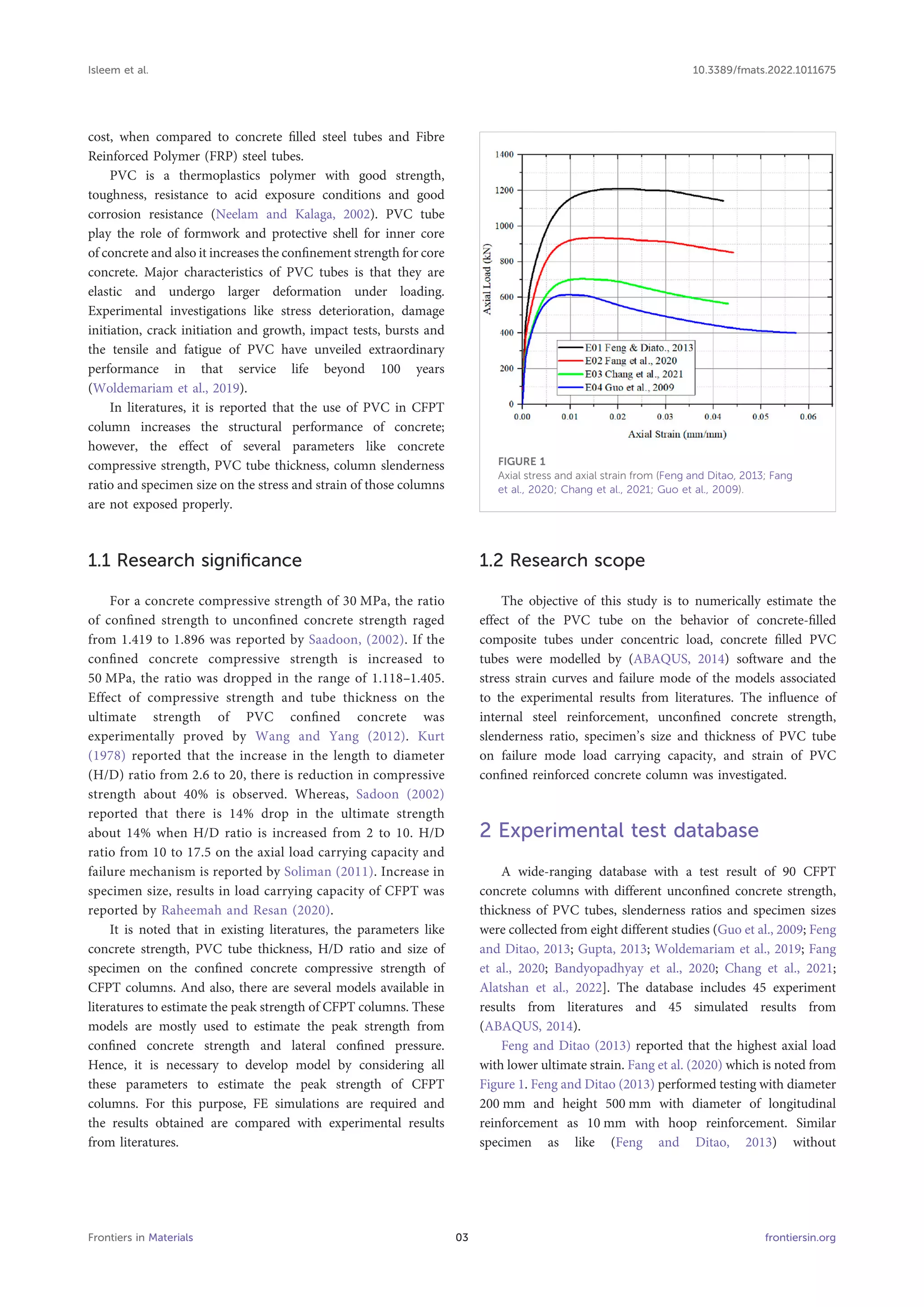 Finite element and analytical modelling of PVC-confined concrete ...