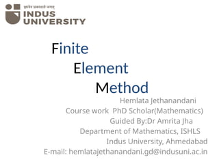Finite Element method for engineering problrms | PPTX