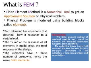 Finite Element method for engineering problrms | PPTX