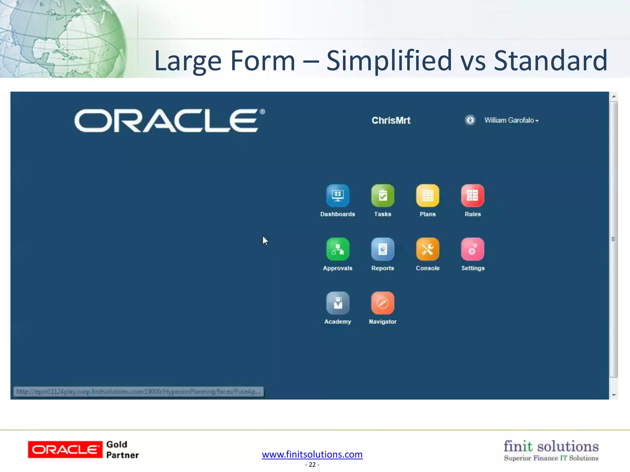 www.finitsolutions.com
- 22 -
Large Form – Simplified vs Standard
 