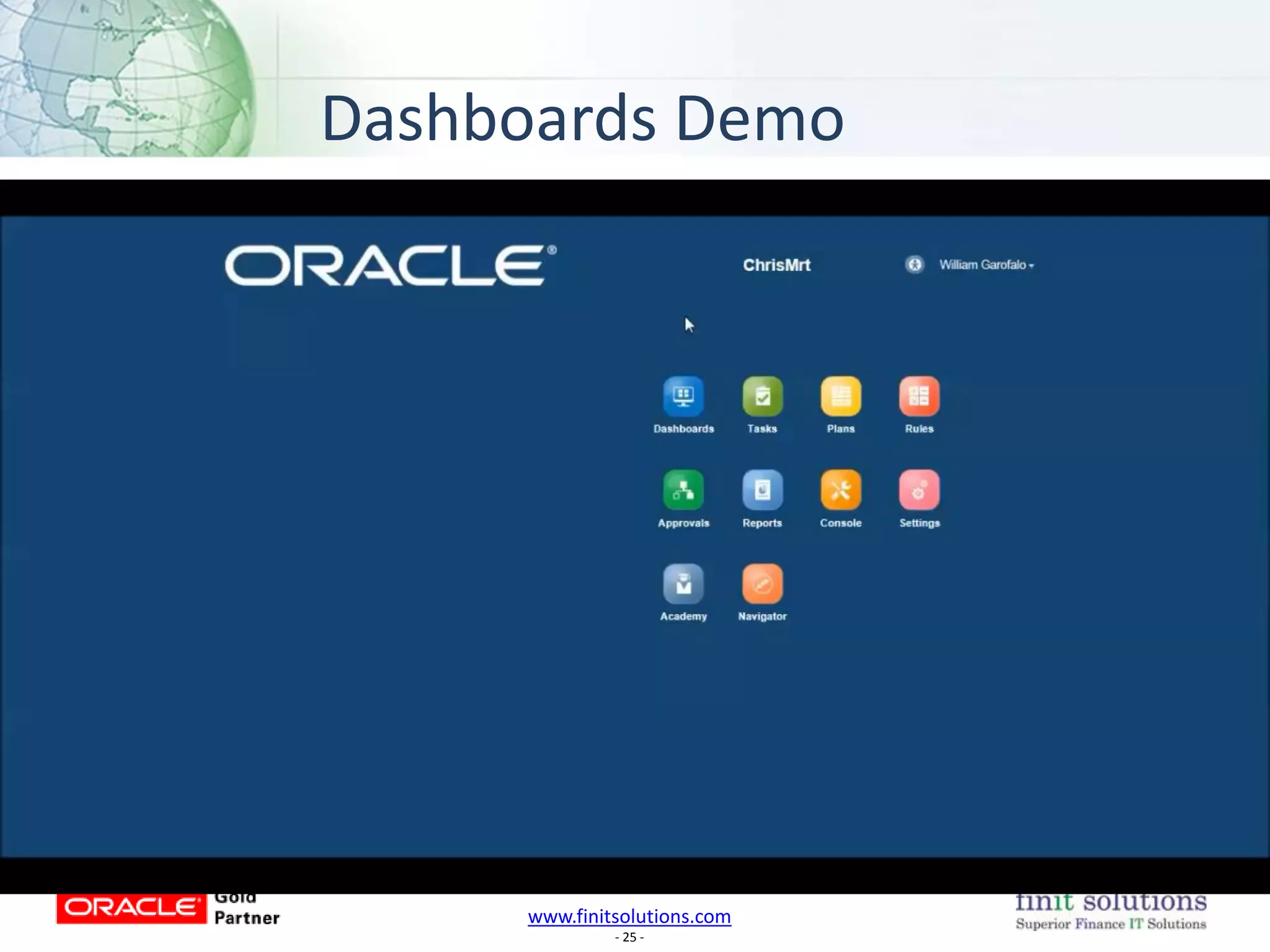 www.finitsolutions.com
- 25 -
Dashboards Demo
 