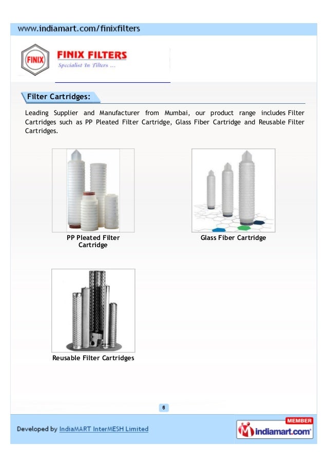Finix Filters Private Limited, Mumbai, Filter Element