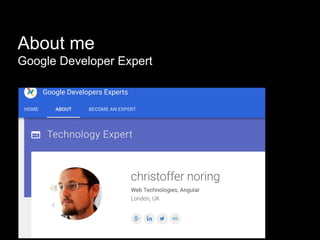 About me
Google Developer Expert
 