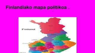 Finlandiako mapa politikoa .
.
 