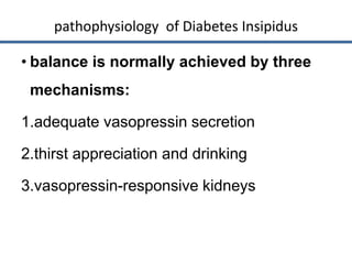 pathophysiology of Diabetes Insipidus
 