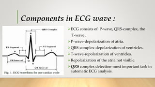 enhancement of ecg signal using wavelet transfform | PPTX