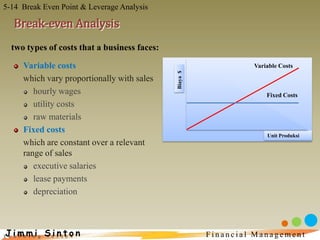 Fin man 5 break even point and leverage analysis | PPTX