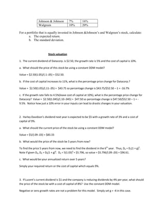 financial maths questions