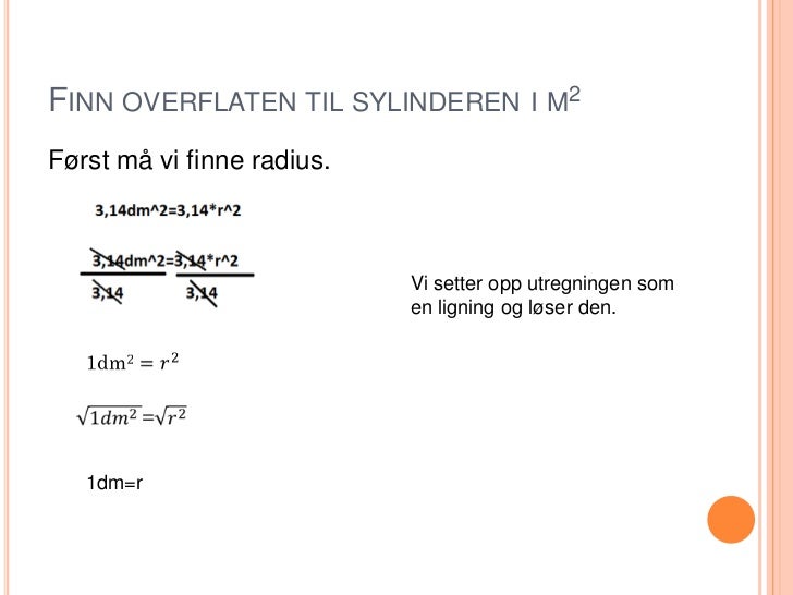 Regne Ut Volum Av Sylinder