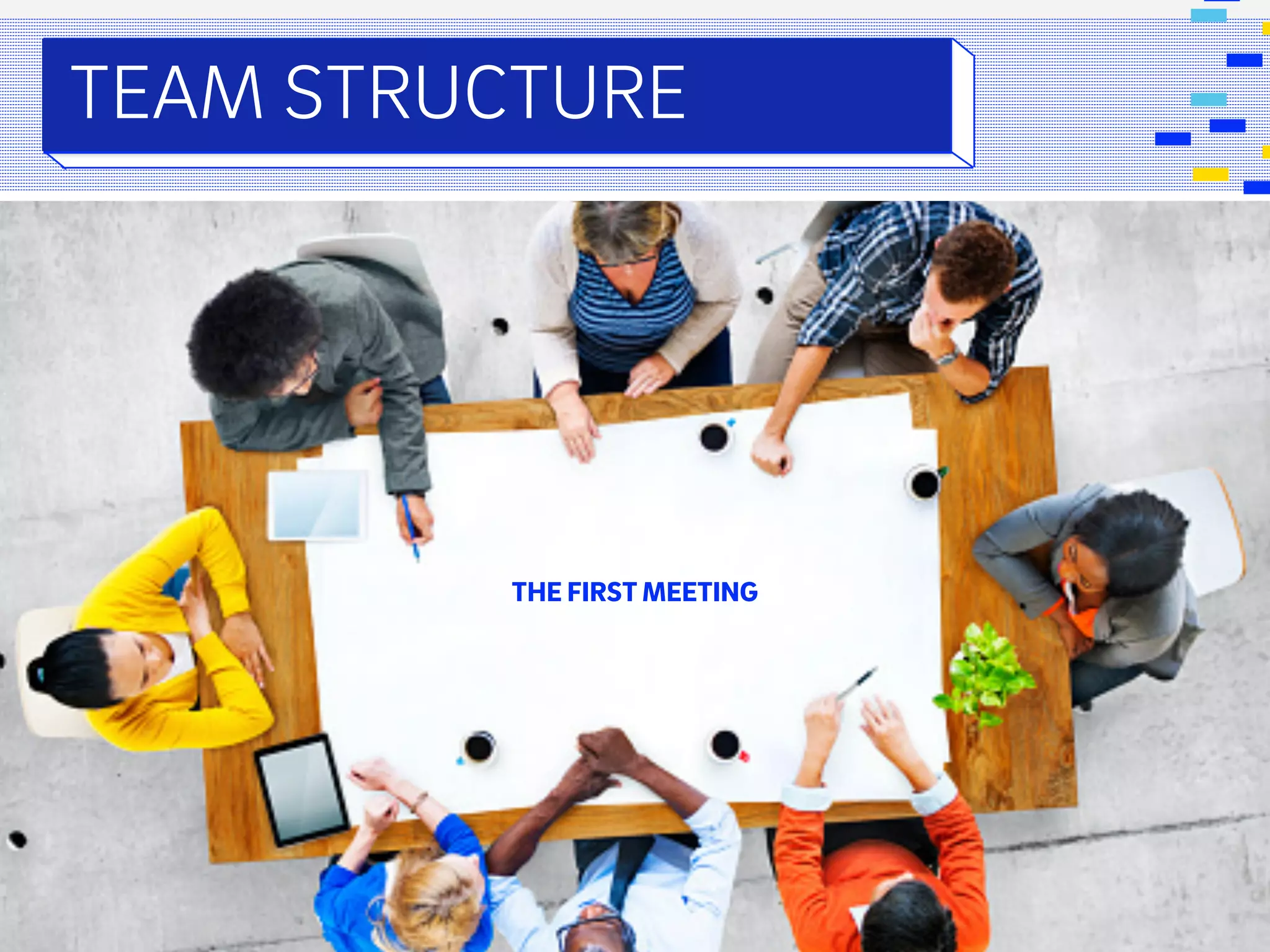 FIN. DIGITAL
TEAM STRUCTURE
THE FIRST MEETING
 