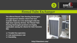 Finned Tubes and Pipes Heat Exchangers