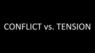 CONFLICT	vs.	TENSION	
 