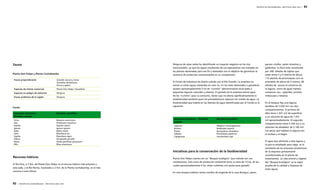 Fauna 
92 | REPORTE DE SOSTENIBILIDAD - AÑO FISCAL 2009 / 2010 
REPORTE DE SOSTENIBILIDAD - AÑO FISCAL 2009 / 2010 | 93 
Planta Don Felipe y Planta Cochabamba 
Fauna preponderante Ganado vacuno y lanar. 
Animales domésticos. 
Perros y gatos. 
Especies de interés comercial Planta Don Felipe: Ganadería. 
Especies en peligro de extinción Ninguna 
Fauna endémica de la región Ninguna 
Fundo 
Animales silvestres – 
Nombre común 
Nombre científico 
Urina 
Tatu 
Taytetu 
Iguana 
Tejón 
León 
Tigrillo 
Víbora 
Mono 
Pillo 
Mazama americana 
Priodontes maximus 
Tayassu tajacu 
Iguana iguana 
Meles meles 
Phanthera leo 
Phanthera tigris 
Atropoides picadoi 
Ateles geoffroyi grisescens 
Rhea americana 
Recursos hídricos 
El Río Piraí, a 5 Km. de Planta Don Felipe, es el recurso hídrico más próximo a 
esta sede, y el Río Rocha, localizado a 2 Km. de la Planta Cochabamba, es el más 
cercano a esta última. 
Ninguna de estas sedes ha identificado un impacto negativo en los ríos 
mencionados, ya que las aguas resultantes de sus operaciones son tratadas en 
las plantas destinadas para ese fin y testeadas con el objetivo de garantizar la 
ausencia de sustancias contaminantes en su composición. 
El Fundo de Industrias de Aceite colinda con el Río Grande. La empresa no 
extrae ni vierte aguas residuales en este río. En los lotes destinados a ganadería 
existen aproximadamente 5 ha de “curichis” (denominación local dada a 
pequeñas lagunas naturales y drenes). El ganado de la empresa extrae agua 
de los “curichis” para su consumo, factor que no afecta significativamente la 
biodiversidad existente pues las precipitaciones reponen los niveles de agua. La 
biodiversidad que habita en las fuentes de agua identificadas por el Fundo es la 
siguiente: 
Animales silvestres – Nombre 
común 
Nombre científico 
Lagartos 
Benton 
Piraña 
Sábalos 
Capiguaras 
Alligator mississippiensis 
Roeboides myersii 
Serrasalmus rhombeus 
Prochilodus platensis 
Vanisteriosis capi 
Iniciativas para la conservación de la biodiversidad 
Planta Don Felipe cuenta con un “Bosque ecológico” que colinda con sus 
instalaciones. Esta zona de protección ambiental tiene un área de 10 ha, de las 
cuales aproximadamente 6 ha, están cubiertas con pasto para ganado. 
En este bosque habitan veinte novillos de engorde de la raza Brangus, patos, 
gansos criollos, patos silvestres y 
gallaretas. La flora está constituida 
por 306 árboles de tajibos que 
están entre 3 y 4 metros de altura, 
116 plantas de alcornoques con un 
promedio de altura de 3 metros, 80 
árboles de sauces al contorno de 
la laguna, como de igual manera 
contamos con, pajarillas, jororíes, 
motacuses y totaises. 
En el bosque hay una laguna 
aeróbica de 7,030 m2 con dos 
compartimientos. El primero de 
ellos tiene 1,931 m2 de superficie 
y un volumen de agua de 1,931 
m3 aproximadamente. El segundo 
compartimento tiene 5,100 m2 y un 
volumen de alrededor de 5,100 m3. 
Los peces que habitan la laguna son 
el simbao y el bagre. 
El agua que alimenta a esta laguna y 
la que es empleada para riego, es la 
resultante de los procesos productivos 
de la empresa (previamente 
acondicionada en la planta de 
tratamiento). La vida animal y vegetal 
del “Bosque Ecológico” es la mejor 
prueba de la calidad y limpieza de 
estas aguas. 
 
