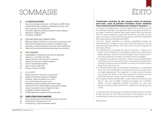 #FINOVATION 2014 3
Transformation numérique, big data, nouveaux moyens de paiements,
peer-to-peer, autant de gisements d’i...
