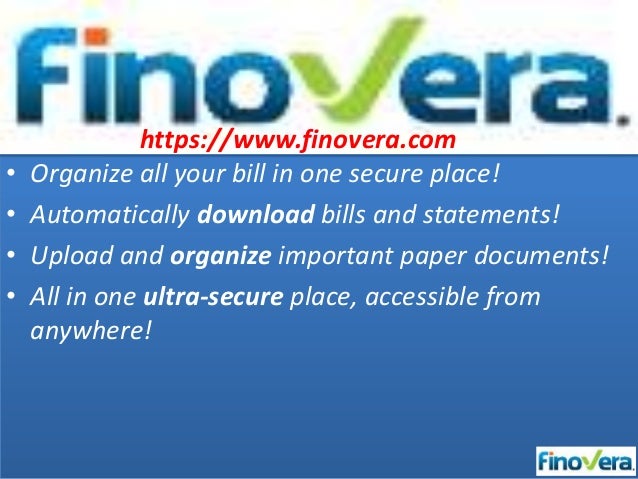 finovera online bill organizer online bills organizer